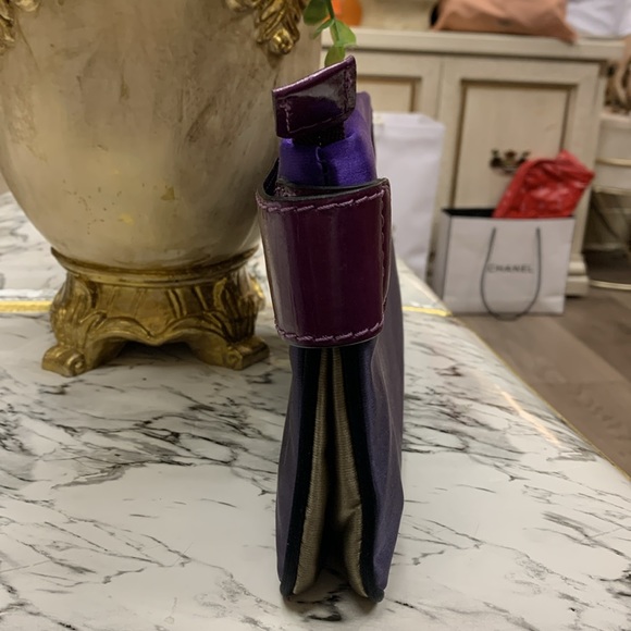 Stella McCartney Purple Satin Clutch Bag - Picture 6 of 16